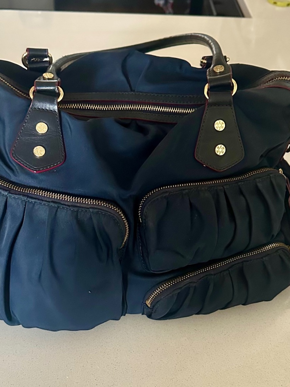 MZ Wallace Large Navy Nylon Handbag